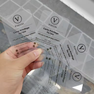 Tarjeta de visita de pvc transparente clara personalizada - Product Image 2