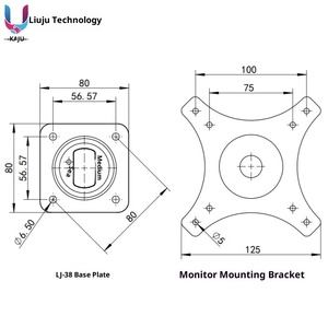 حامل شاشة صناعي Lijiu LJ-38LYF مع رأس دوار، دعامة لوحة مفاتيح للكمبيوتر الشامل، فضي اللون، قدرة تحمل 20 كجم - Product Image 4