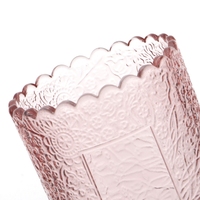 Porte-bougies en verre de luxe personnalisés avec logo, 250 ml, blanc, rose, violet, gris, lanternes uniques en verre iridescent, pot à bougie en verre