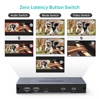 Commutateur KVM USB 4K 60Hz 1 Port + 2 Câbles MT-VIKI Boîtier Sélecteur KVM 2x1 pour Ordinateur de Bureau en Stock