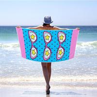 Motif d'impression personnalisé toutes saisons Serviette de surf de plage en microfibre douce à séchage rapide Sports de natation en plein air