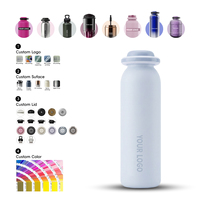 Bouteille d'eau de luxe 700 ml en acier inoxydable 316 doré brossé, isotherme, avec logo personnalisé pour cadeaux d'affaires et style de vie fitness