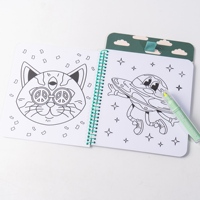 Livre de coloriage personnalisé avec tampon magique et 3 marqueurs colorés, jouet de peinture graffiti pour enfants pour le développement artistique et le jeu