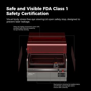 Graveur et découpeur laser fermé Creali Falcon 2 Pro 22W avec conception visuelle à 360° et surveillance de sécurité multiple - Product Image 3