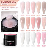 Hema Free Camo Nude Jelly Hard Builder Gel Soak Off UV LED Nail Sculpting Extension Gel Private Label Nail Salon Supply