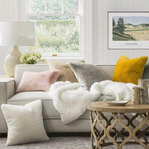 Ultra Soft Luxus Warm Plüsch Dekorative Kissen Kissen Faux Rabbit Fur <span class=keywords><strong>Throw</strong></span> für Sofa Schlafzimmer Wohnzimmer Quilted Technics - Product Image 5