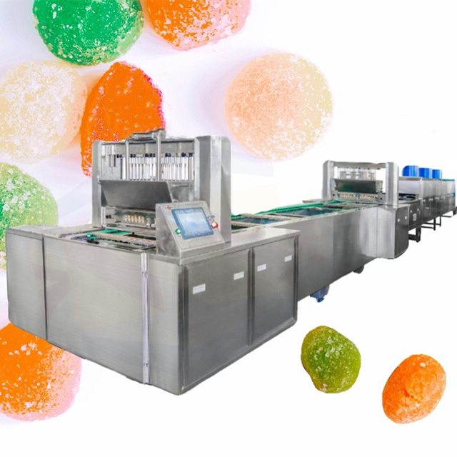 Stainless Steel Starch Mogul Line with Printing Machine and Tray Handling for Gummy Factory