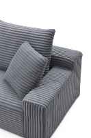 Canapé modulaire gris foncé 107 pouces, canapé sectionnel compressé, canapé en mousse pour salon, éponges haute densité, canapé nuage
