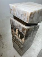 Design moderne de luxe importation Pandora pierre ornements haut de gamme marbre plinthe Cube pour la maison Villa Hall lumineux salon intérieur