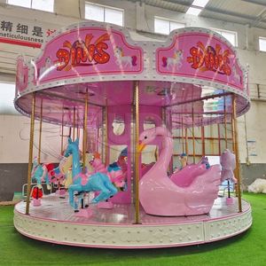 Manège Commercial Paradise Carousel, Poteaux en Acier Inoxydable de Qualité Marine, Vitesse Variable, Générateur de Revenus pour Parcs Aquatiques et Services de Location - Product Image 2