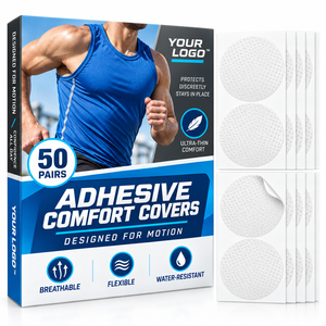 Patch de protection pour les mamelons, anti-friction, prévient les dommages cutanés, ultra fin, respirant, résistant à la transpiration, confortable à porter longtemps - Product Image 1