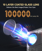 Projecteurs LED intelligents Android OEM à mise au point automatique et correction trapézoïdale, 1200 lumens ANSI, nouveau design, Full HD 4K, Beamer 1080p HD 4K 1080p