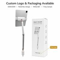 Alliage d'aluminium 360 °   Support de téléphone et tablette rotatif à pince universel 4,6-12,9 pouces pour bureau, studio, streaming, OEM, vente en gros