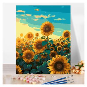 Girasol <span class=keywords><strong>pintura</strong></span> al óleo Digital DIY planta flor <span class=keywords><strong>pintura</strong></span> hecha a mano paisaje decoración para colorear <span class=keywords><strong>pintura</strong></span> al óleo <span class=keywords><strong>pintura</strong></span> por números Acrílico - Product Image 1