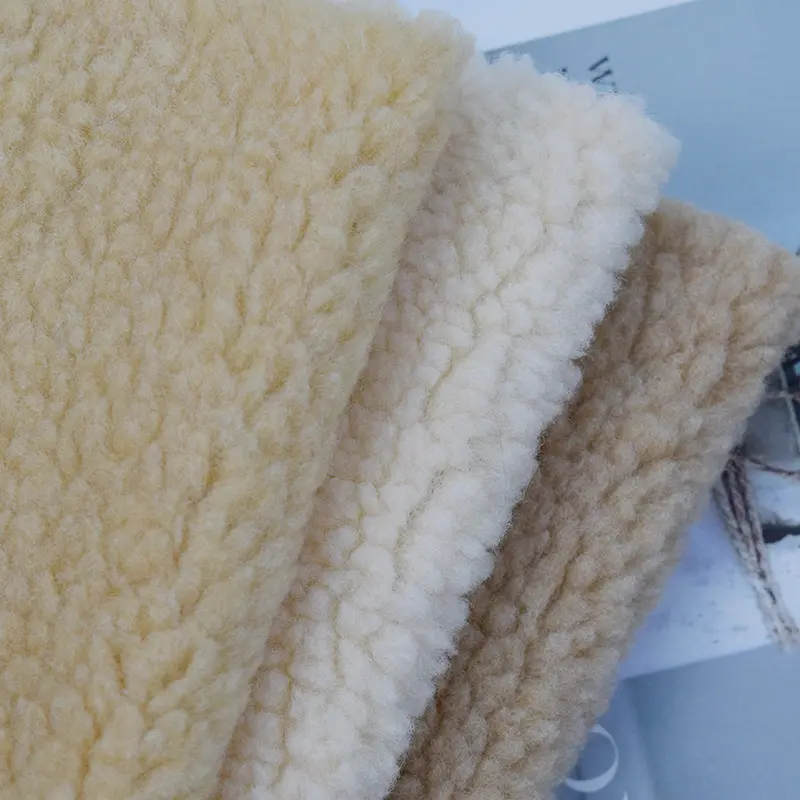 Manufacturer 100% polyester good quality Plush Winter Coat Soft Camo Berber Fleece Fabric