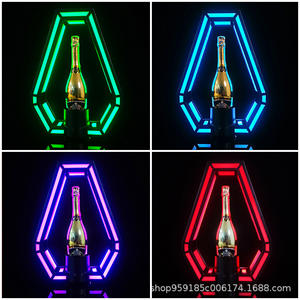 Bar LED Base lumineuse King Wine Rack Black Peach <span class=keywords><strong>a</strong></span> Lighted Display Shelf KTV Foreign Wine Base Diamond Wine Base - Product Image 5