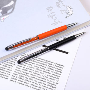 Promosyon ucuz özel Logo çok renkli kristal Metal tükenmez kalem mavi/siyah mürekkep için 140mm boyutu düğün hediye kalem - Product Image 3