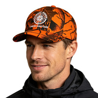 Casquette de baseball camouflage orange personnalisée avec broderie d'arbre, idéale pour la chasse et le tir