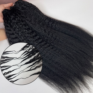 Crochet Human Hair Extensions Raw Unprocessed <strong>Pixie</strong> <strong>Curl</strong> Feather-light Invisible Crochet Hair for Black Women Miracle Knots - Product Image 1