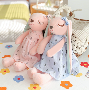 Mega Oferta: Muñeco de Peluche Conejo Anan con Vestido, Orejas Largas, Relleno de Algodón PP, Cojín de Peluche Relajante para <span class=keywords><strong>Dormir</strong></span>, Ideal para Pascua - Product Image 4