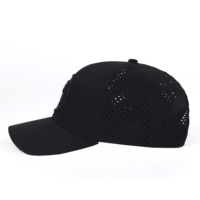 Topi Bordir 3D Laser Cut Custom Berkualitas Tinggi 6 Panel Bahan Nylon Tahan Air