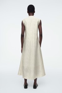 <span class=keywords><strong>Robe</strong></span> mi-longue décontractée confortable et élégante avec motif de points de cravate <span class=keywords><strong>fluide</strong></span> imprimé taille naturelle - Product Image 3