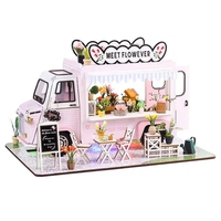 Jouet créatif DIY pour filles, maison de fleurs, modèle d'assemblage 3D fait main (Sunshine Float)