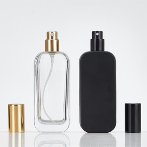 Oferta Especial: Frascos de Perfume Capot Simples, Transparentes, Negros Mate, de Vidrio, con Esquinas Redondeadas, Planos, Cuadrados y Altos, con Pulverizador de Bomba, de 30 ml y 50 ml - Product Image 4