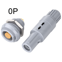 Connecteur auto-bloquant médical en plastique Push-Pull, compatible Lemo PAG, série 0P, prise fixe 2-9 broches