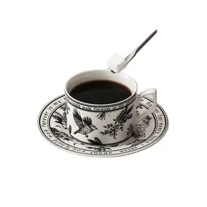 半夏鲜花小香风陶瓷杯套装高价值咖啡杯茶碟完美伴侣下午茶风杯