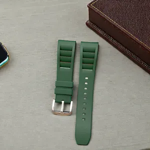 Pulseira de relógio de borracha de flúor adequada para pulseiras de relógios Apple e Samsung, pronta para venda no atacado e pode ser personalizada