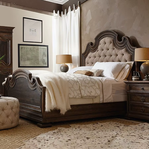 Giường đôi cao cấp 1,8m phong cách Mỹ, gỗ sồi sáng màu, thiết kế cổ điển Pháp, có thể tùy chỉnh, nội thất giường cưới - Product Image 5