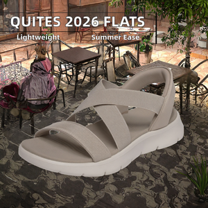 Sandalias Planas con Tiras Cruzadas para Mujer, Punta Abierta, Ligeras, para el Verano, para Ir al Trabajo, para Usar al Aire Libre - Product Image 2