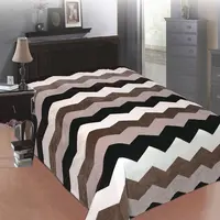 OEM Pujiang Hersteller Super Weiche Streifen Gedruckt Marokkanischen 220gsm Flanell Hause Sofa Bett Fleece Decke