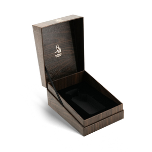 Caja de embalaje abatible con superficie similar a la madera de lujo con logotipo privado con paquete de papel de inserción EVA para Attar Perfume Serum <span class=keywords><strong>Brandy</strong></span> - Product Image 4