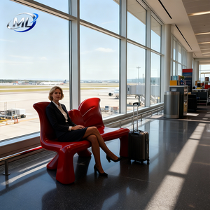 ที่นั่งพักผ่อนทำจากไฟเบอร์กลาสรูปโบว์สีแดงสุดสร้างสรรค์สำหรับโรงเรียนโรงพยาบาลสวนสาธารณะในเชิงพาณิชย์ - Product Image 3