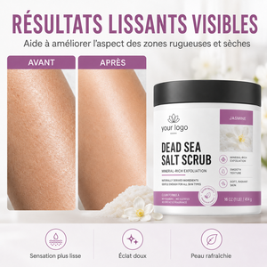 Exfoliante Corporal Premium de Belleza Natural, Suave e Hidratante para Piel Seca, Suaviza la Piel, Apto para Todo Tipo de Piel, ODM/OEM, con Jazmín y Sal del Mar Muerto - Product Image 1