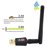 Adaptador USB WiFi Tp Link Mini RTL8811, Dongle Inalámbrico de 2.4/5GHz, Adaptador WiFi USB de 600Mbps con Antena Externa