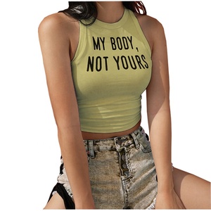 Di alta Qualità Su Misura Casuale di Yoga Palestra Sport Parti Superiori di Carro Armato Della Stampa Della Lettera Senza Maniche di <span class=keywords><strong>Fitness</strong></span> Carro Armato delle Donne Tops - Product Image 6