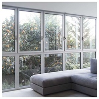 Ventana Abatible de Aluminio con Triple Vidrio Aislante, Resistente a Huracanes NFRC, Vertical, Sin Fugas, con Doble Acristalamiento