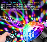 LED bunt rotierendes Disco-Licht 6V USB-Aufladung Mini Magic Ball Bühnen licht Auto Atmosphären licht mit Sprach steuerung Günstig