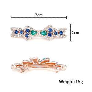 Elegante Pinza para el Cabello con Lazo de Mariposa, Clip de Aleación con Diamantes de Imitación para Mujer, Accesorios para el Cabello para Bodas y Fiestas - Product Image 3