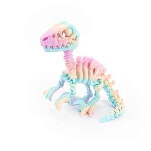 3D Printed Velociraptor Dinosaur Skeleton Series Handcrafted Plastic Glass Toy Decorations Fun and Creative Frozen Characters - Product Image 2
