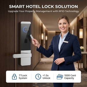 Sistema de Gestión de Cerraduras de Hotel con Software RFID y Puerta Inteligente para Acceso a Habitaciones, SDK en la Nube BS632, Fabricado en Aluminio con una Clasificación de Seguridad 5 - Product Image 2
