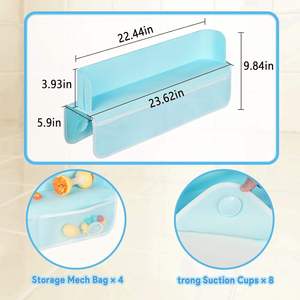Protection anti-éclaboussures d'angle pour baignoire bébé/enfant avec étagère de jeu amovible pour douche et baignoire - Product Image 2