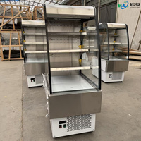 Réfrigérateur Vitrine Multidecks en Acier Inoxydable Personnalisable pour Supermarché, Refroidisseur d'Air Ouvert, Armoire Réfrigérée pour Boissons et Produits Laitiers