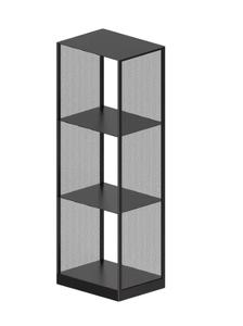 מדפים רב תכליתיים בסגנון נורדי יצירתי, מודרני ופשוט, עם משטח מתכת שחור ובסיס פלדה דק. - Product Image 2