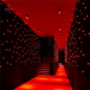 Haute qualité <span class=keywords><strong>LED</strong></span> étoile rideau RGB 3in1 ciel étoilé ignifuge velours extérieur IP44 DMX512 contrôle DJ événement toile de fond décoration - Product Image 6