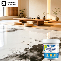 Revêtement de sol en résine époxy 3D avec effet d'encre chinoise, peinture époxy fluide, revêtement de sol décoratif marbré en résine époxy