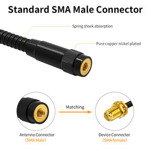 Antena omnidireccional de cuello de cisne plegable SMA macho cuello de cisne antena táctica 5,8 GHz repetidor módem exterior antena externa - Product Image 6